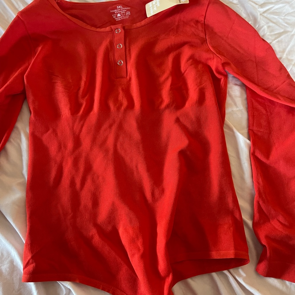 NWT Popilush red thong bodysuit 5X